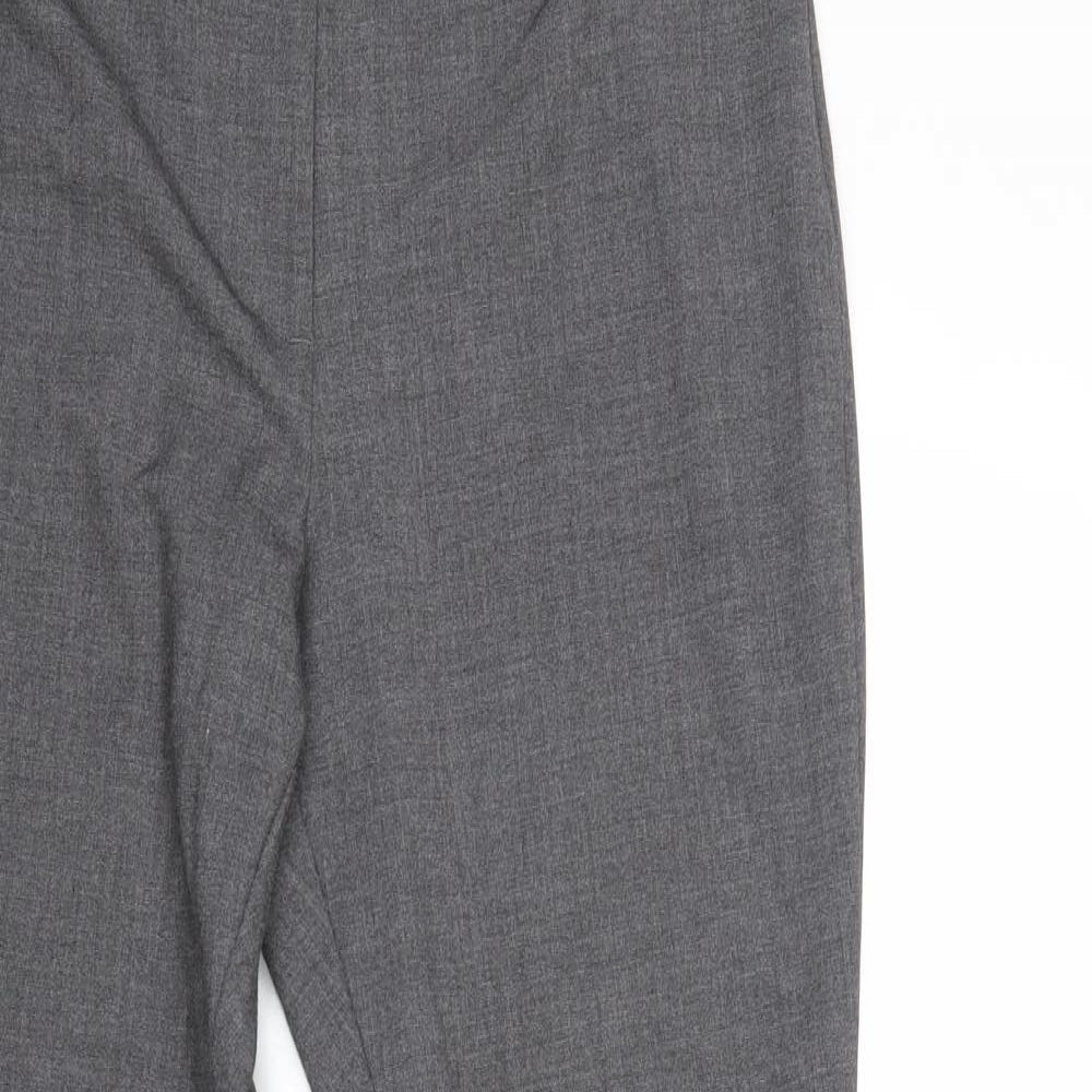 Marks and Spencer Womens Grey Polyester Dress Pants Trousers Size 12 Regular Zip