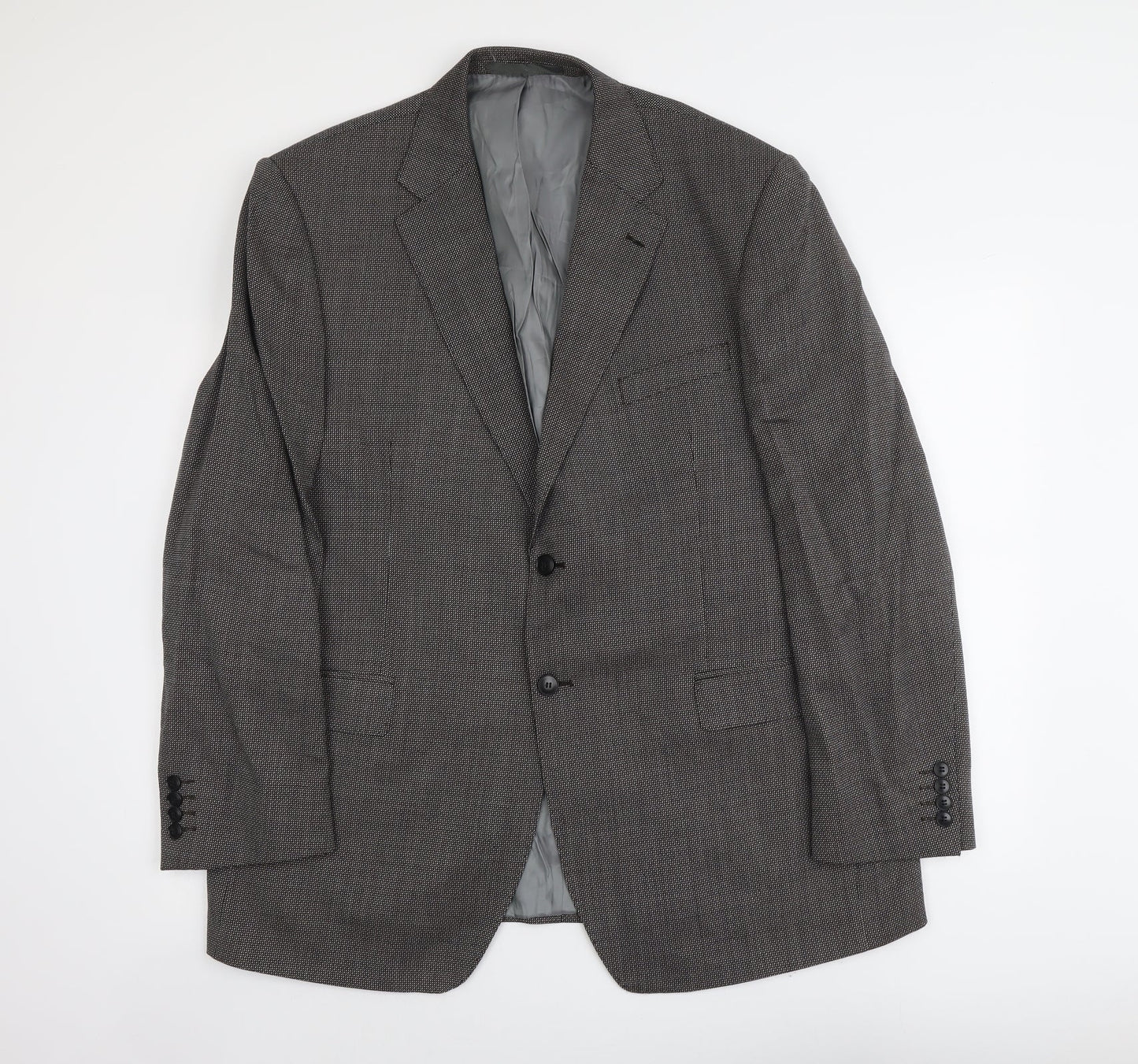 Marks and Spencer Mens Grey Wool Jacket Suit Jacket Size L Regular
