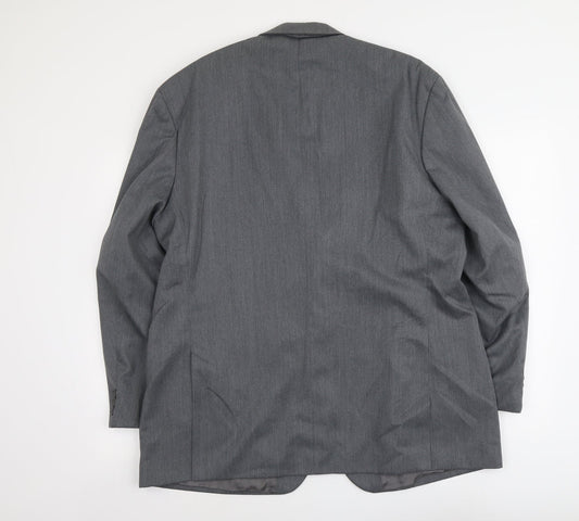 The Label Mens Grey Polyester Jacket Suit Jacket Size XL Regular