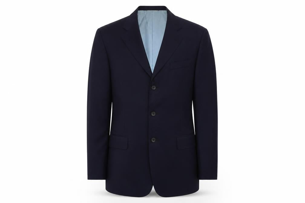 Tai Pan Row Mens Blue Polyester Jacket Suit Jacket Size L Regular