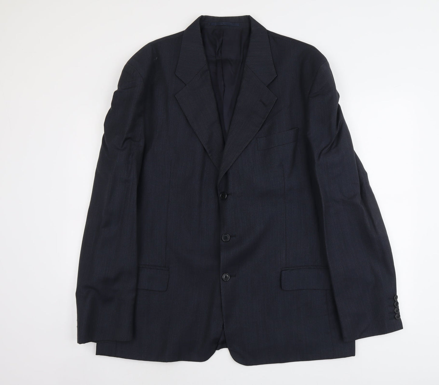 Blazer Mens Blue Wool Jacket Suit Jacket Size L Regular