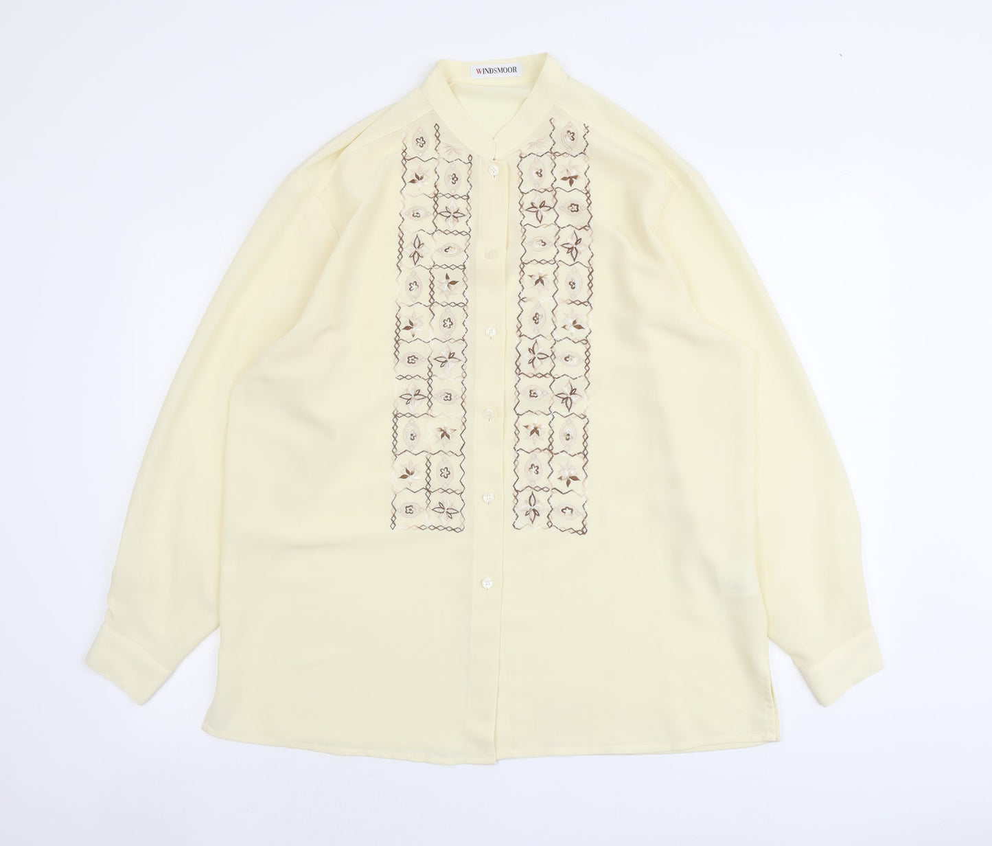 Womens UK Size 16 Windsmor Ivory Polyester Button-Up