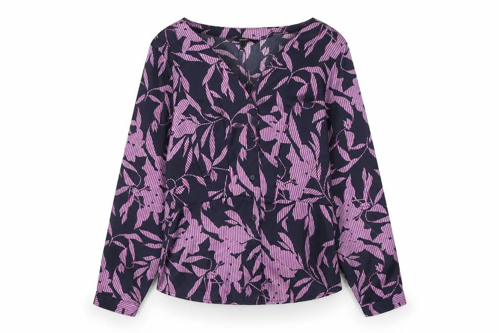 Womens UK Size XS VERO MODA Purple Polyester Button-Up