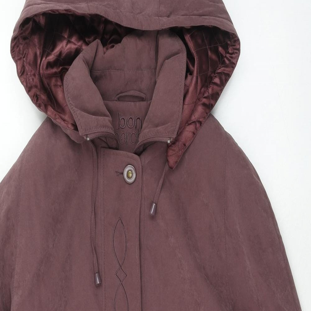 Bonmarché Womens Purple Pea Coat Coat Size S Zip