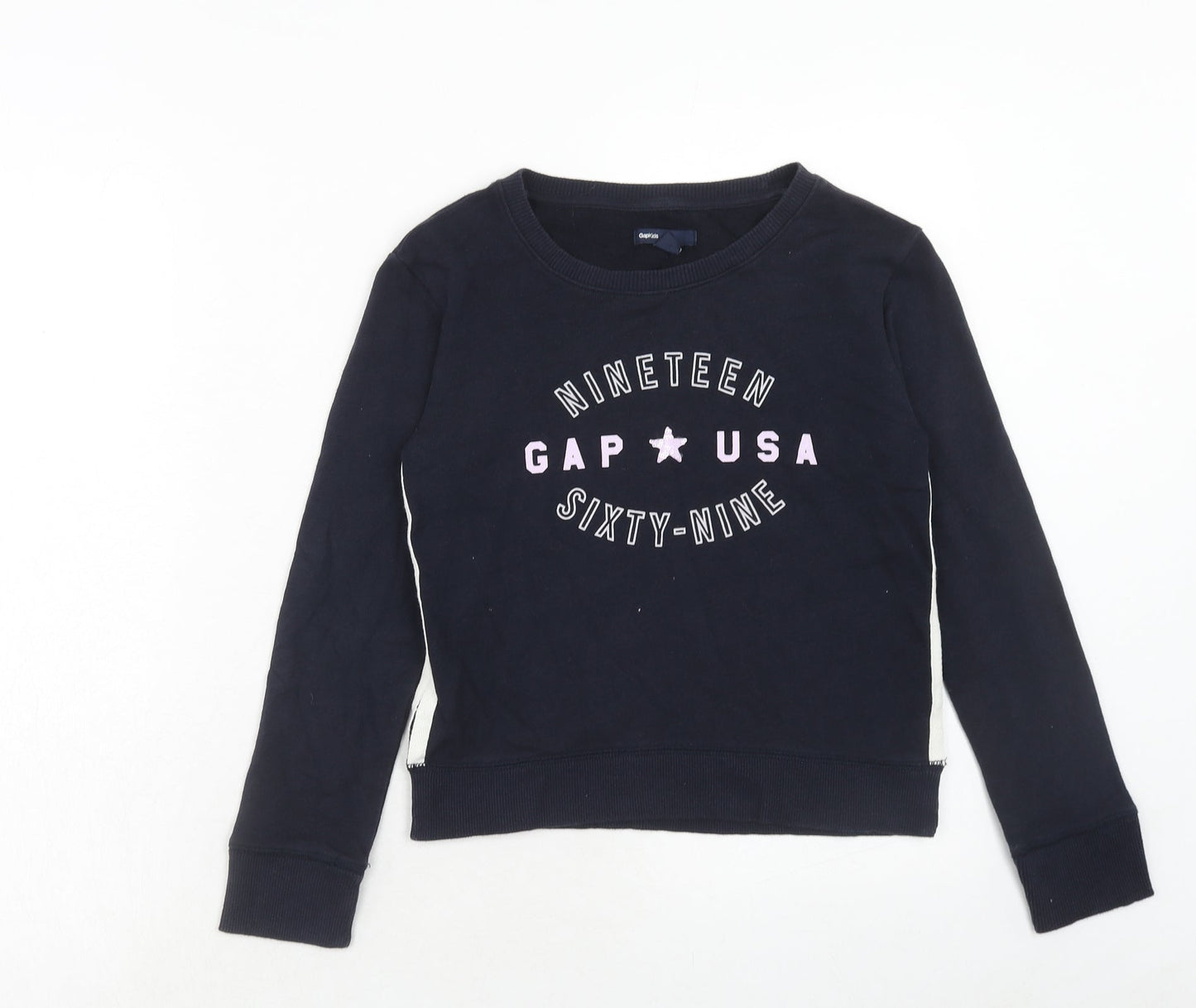 Gap Girls Blue Polyester Pullover Sweatshirt Size 10 Years Pullover - 1969