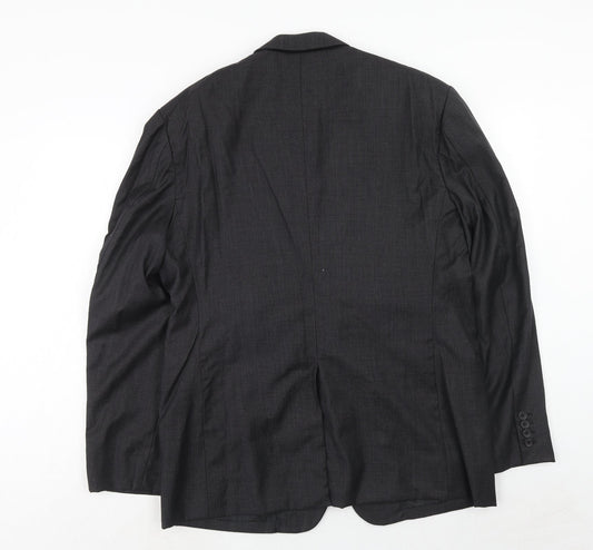 Shanghai Mens Grey Polyester Jacket Suit Jacket Size 42 Regular