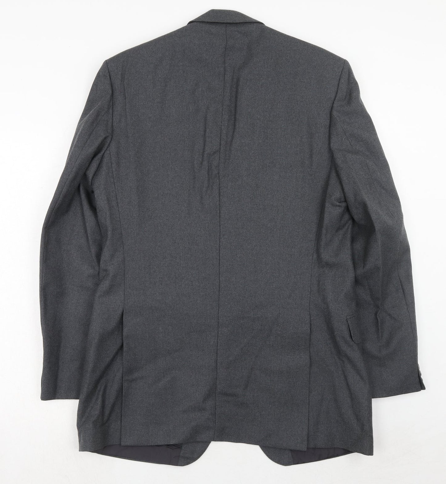 THE LABEL Mens Grey Wool Jacket Suit Jacket Size 40 Regular