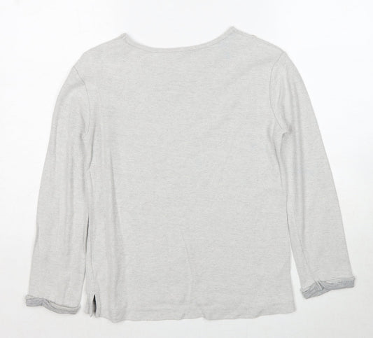 John Lewis Girls Grey Cotton Pullover Sweatshirt Size 11 Years Pullover