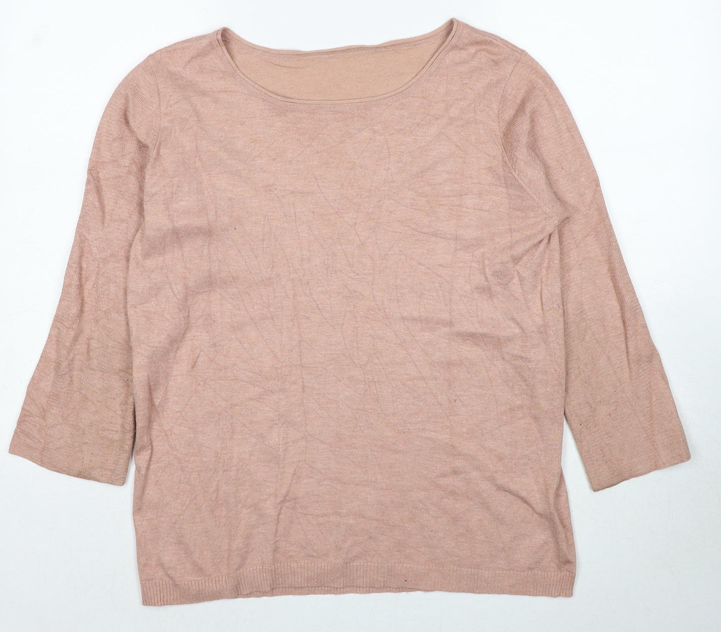 Minus Womens Pink Boat Neck Viscose Pullover Jumper Size XL