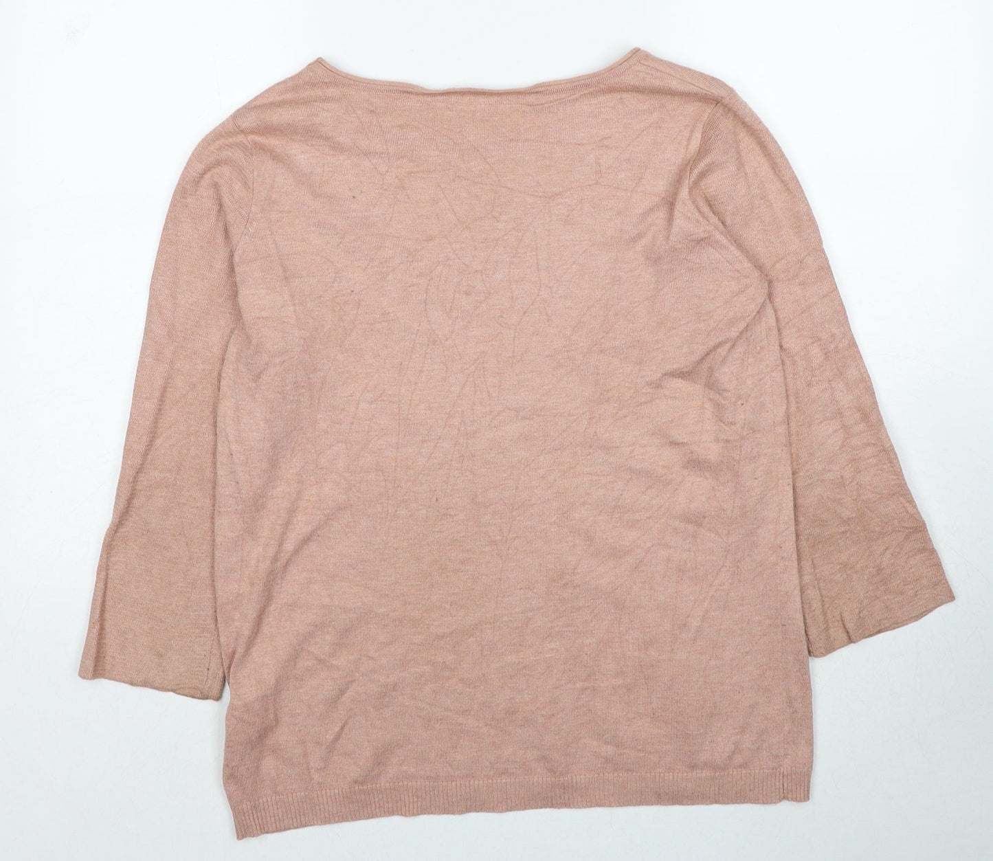Minus Womens Pink Boat Neck Viscose Pullover Jumper Size XL