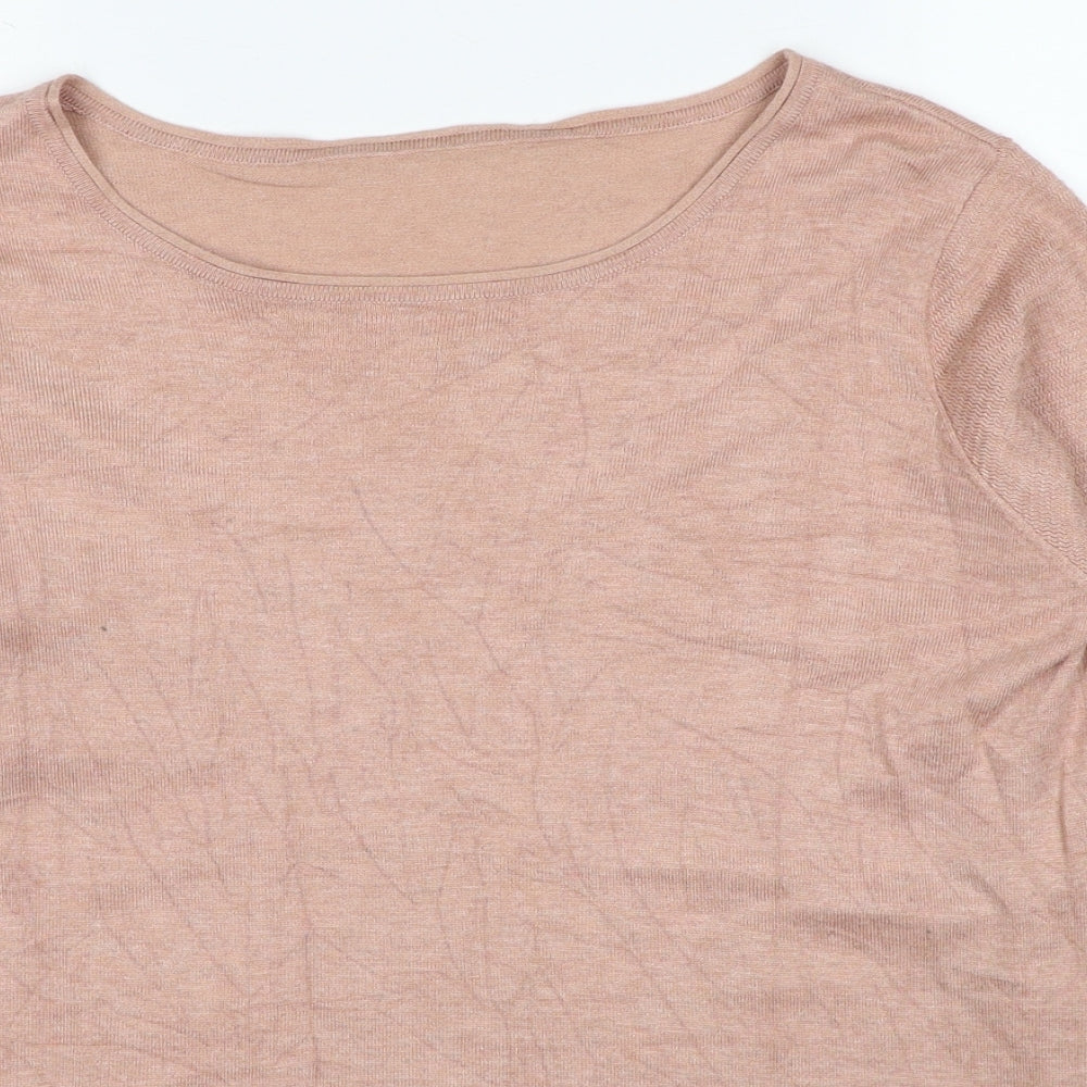 Minus Womens Pink Boat Neck Viscose Pullover Jumper Size XL