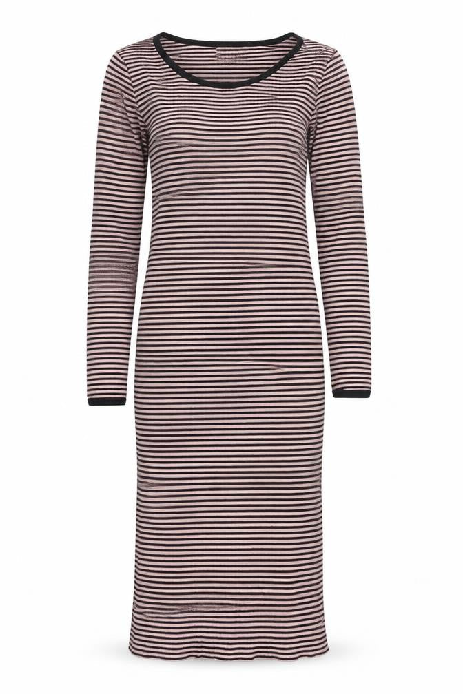 Brave Soul Womens Pink Striped Cotton Jumper Dress Size S Round Neck Pullover