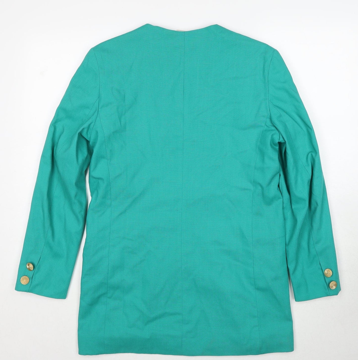 Plus Womens Green Overcoat Coat Size 12 Button