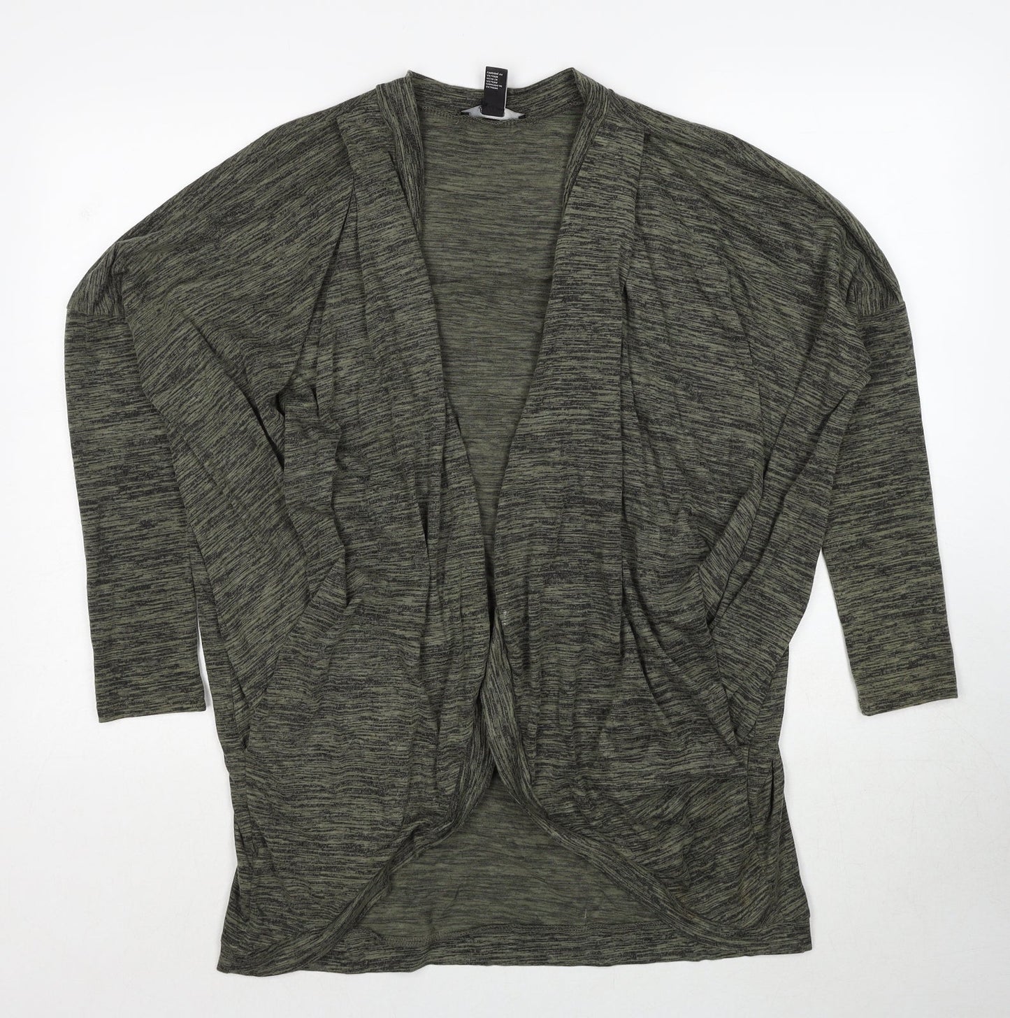 FOREVER 21 Womens Green V-Neck Cotton Cardigan Jumper Size M