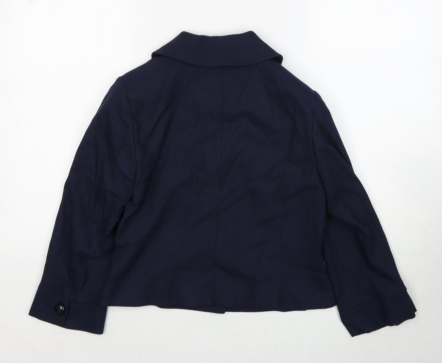 Linea Womens Blue Jacket Blazer Size 8 Button