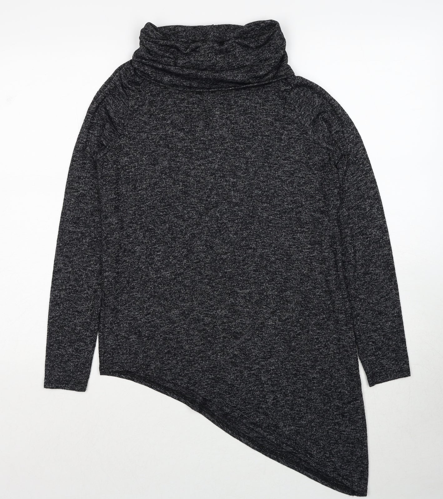New Look Womens Grey Roll Neck Viscose Pullover Jumper Size 8