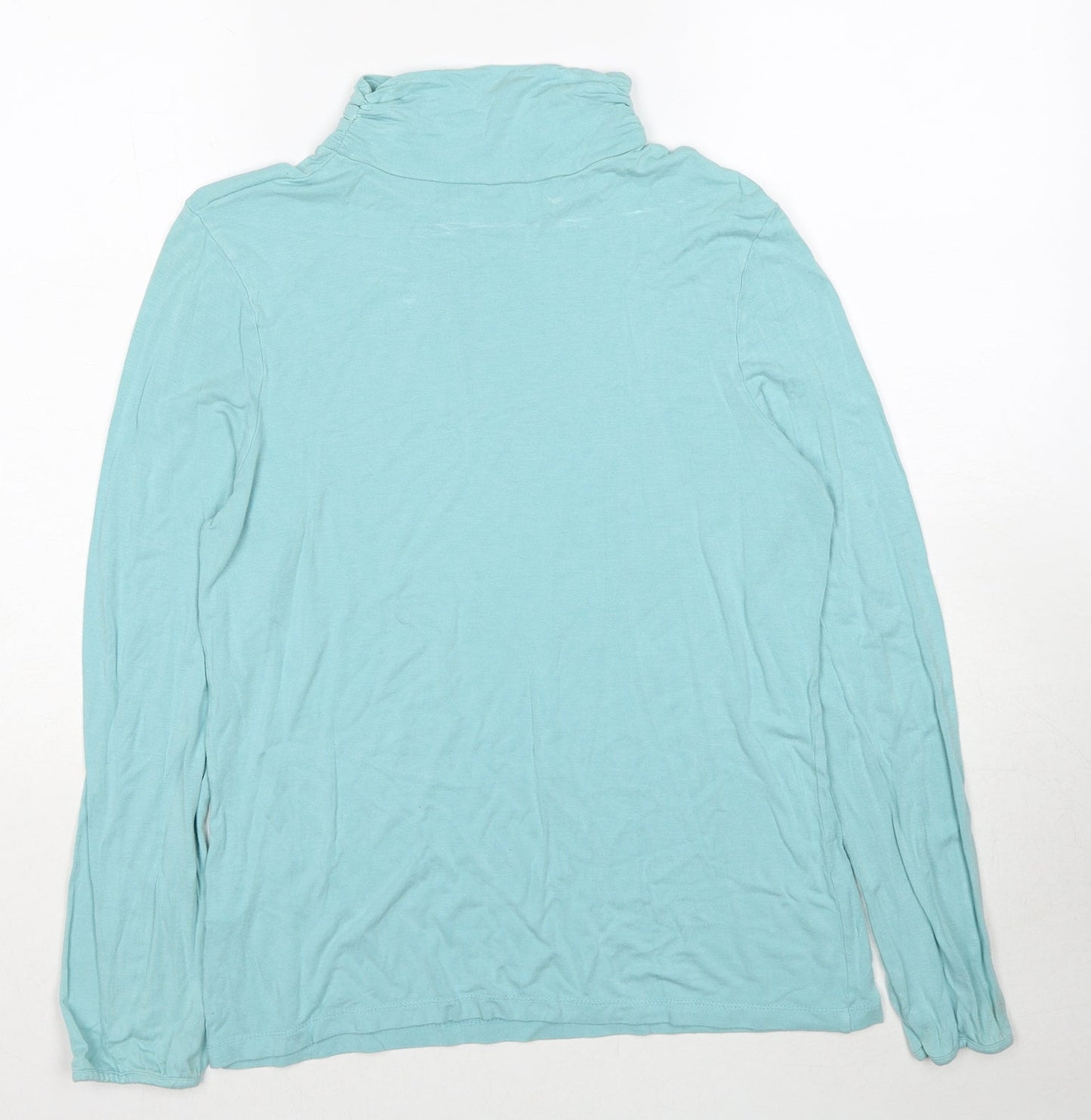 Flashlights Womens Blue Viscose Basic T-Shirt Size 20 High Neck