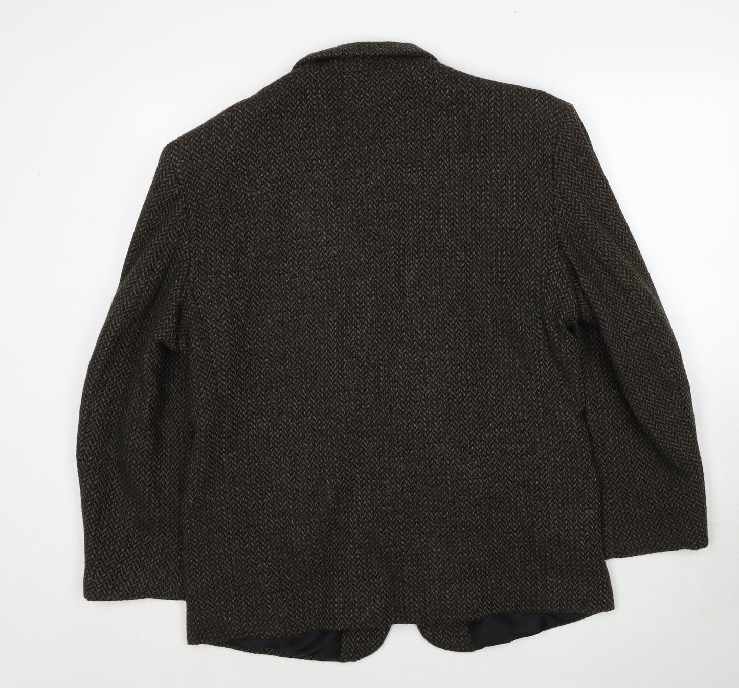 Made in England Mens Brown Polyester Jacket Blazer Size 42 Regular
