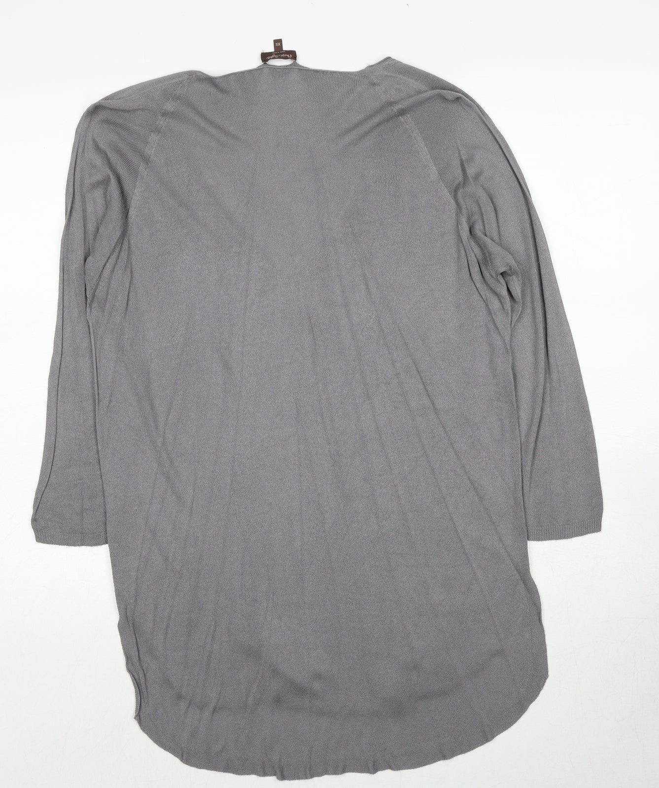 Phase Eight Womens Grey V-Neck Polyester Pullover Jumper Size XS