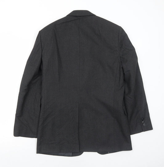 Marks and Spencer Mens Grey Polyester Jacket Suit Jacket Size 36 Regular