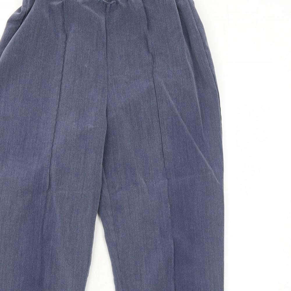 Bonmarché Womens Blue Polyester Trousers Size 12 Regular
