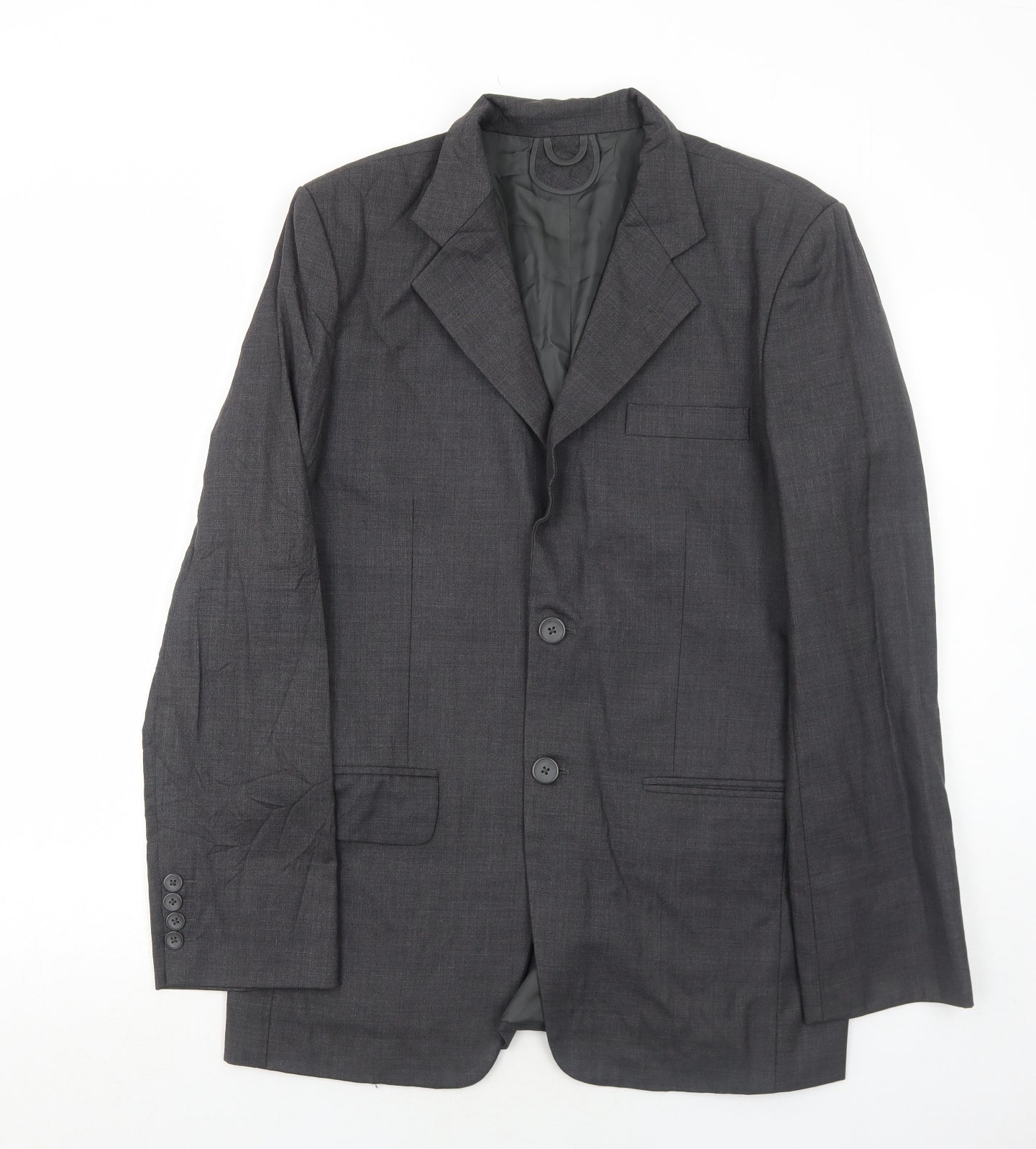A Suit That Fits Mens Grey Polyester Jacket Suit Jacket Size 38 Regular
