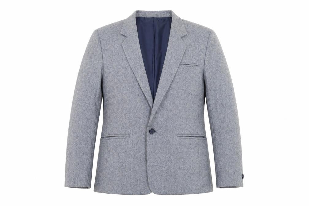 Beau Brummel Womens Grey Polyester Jacket Suit Jacket Size 8