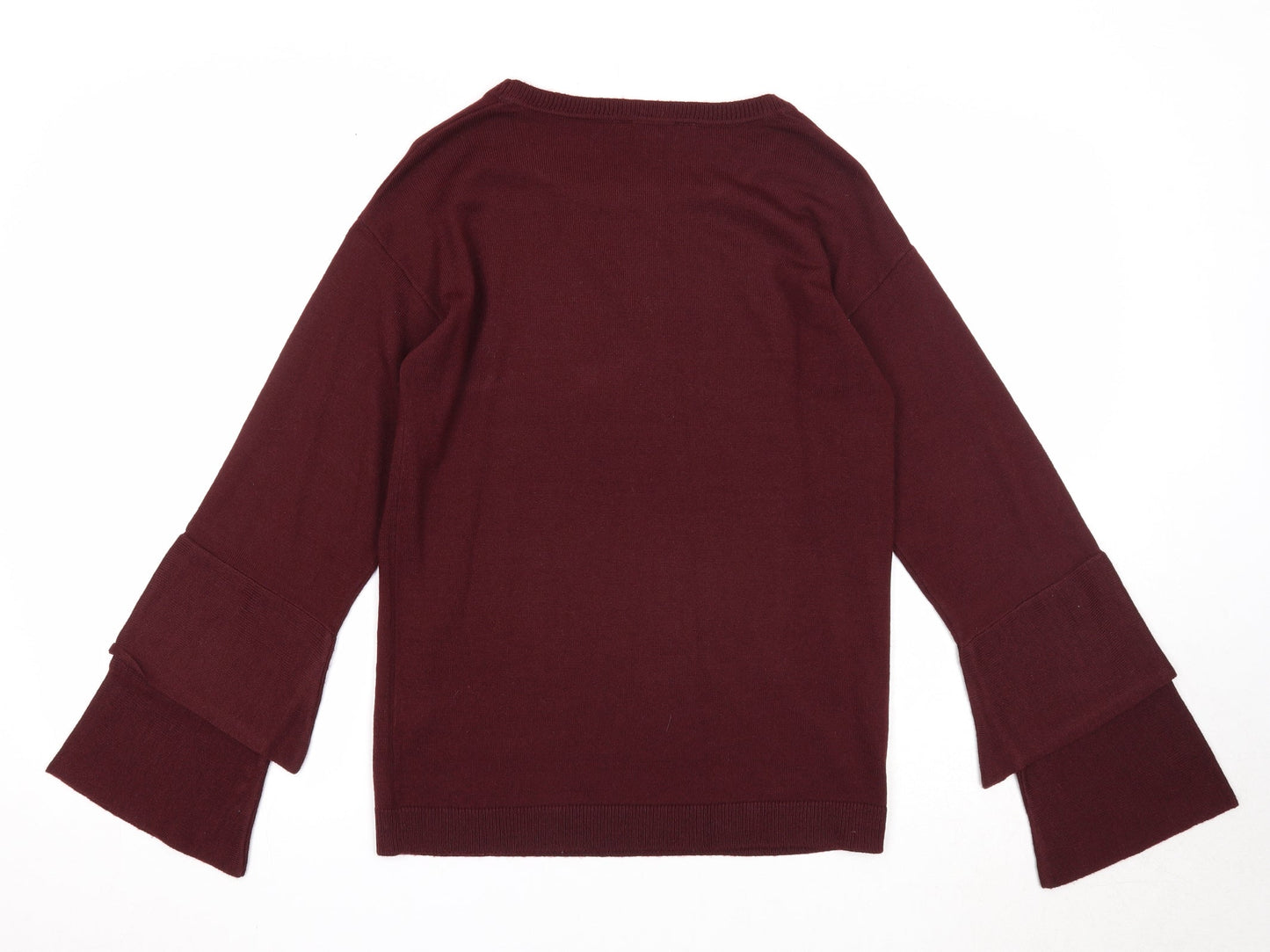 Dorothy Perkins Womens Purple Round Neck Acrylic Pullover Jumper Size 12
