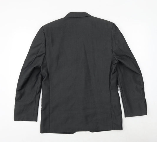 CP Womens Grey Polyester Jacket Suit Jacket Size 14