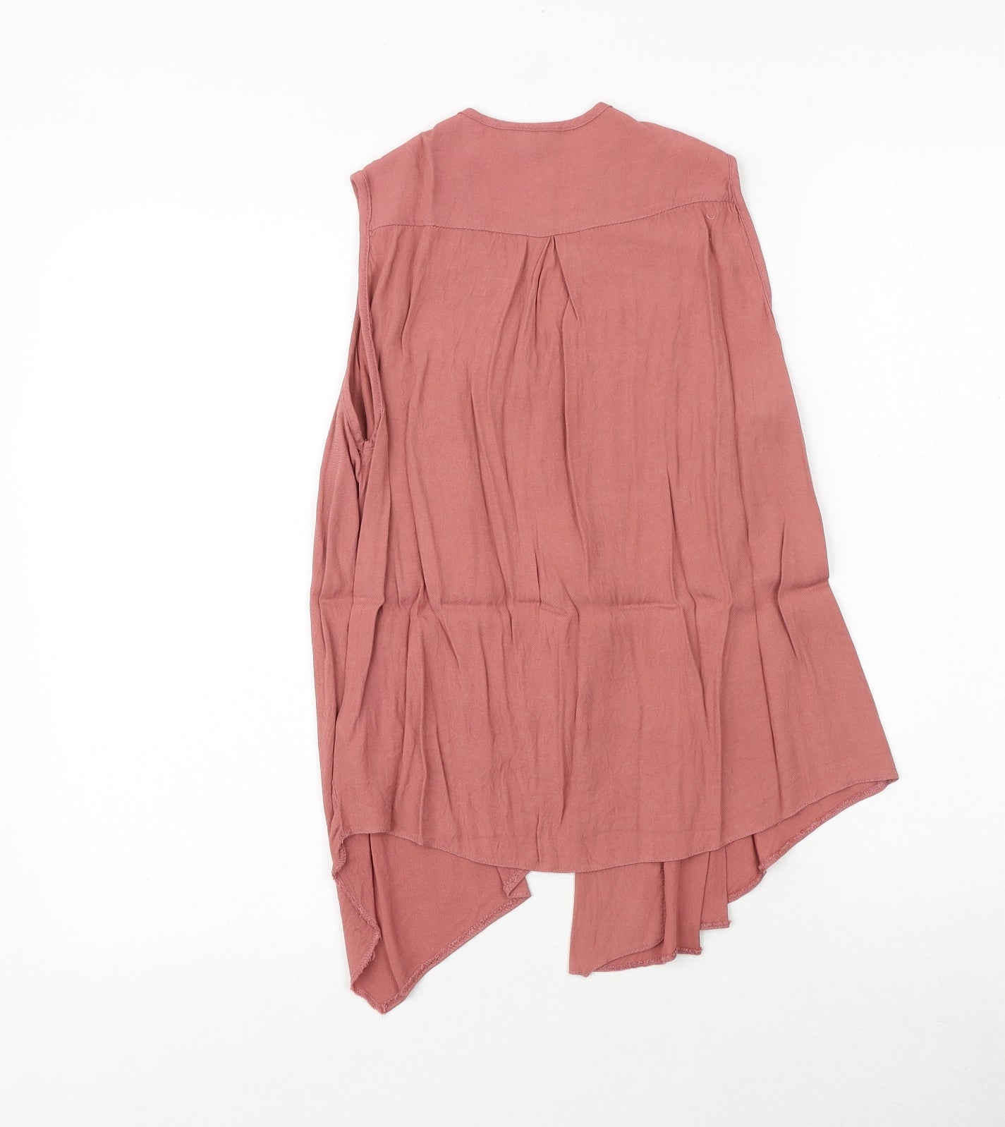 Topshop Womens Pink Viscose Kimono Blouse Size 10 V-Neck