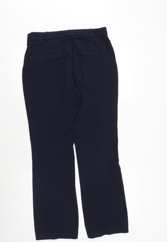NEXT Womens Blue Polyester Dress Pants Trousers Size 10 Regular Zip
