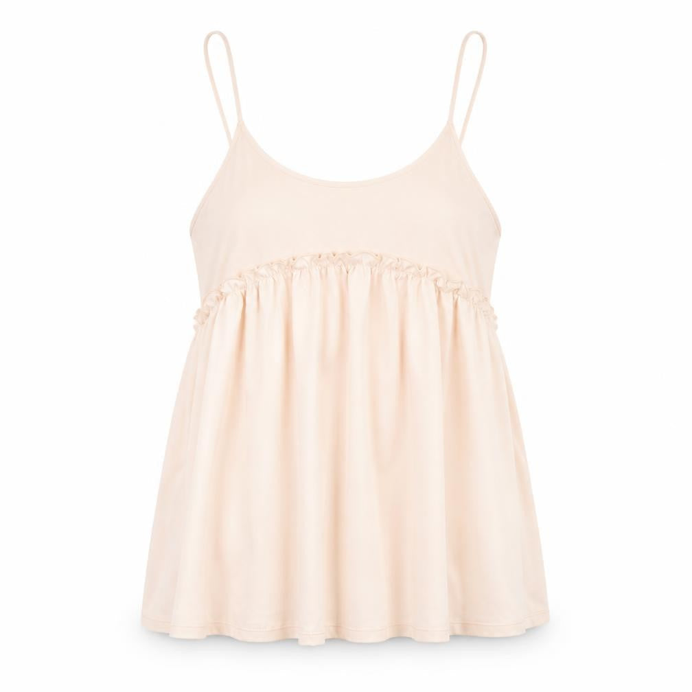 Topshop Womens Pink Polyester Basic Tank Size 8 Round Neck