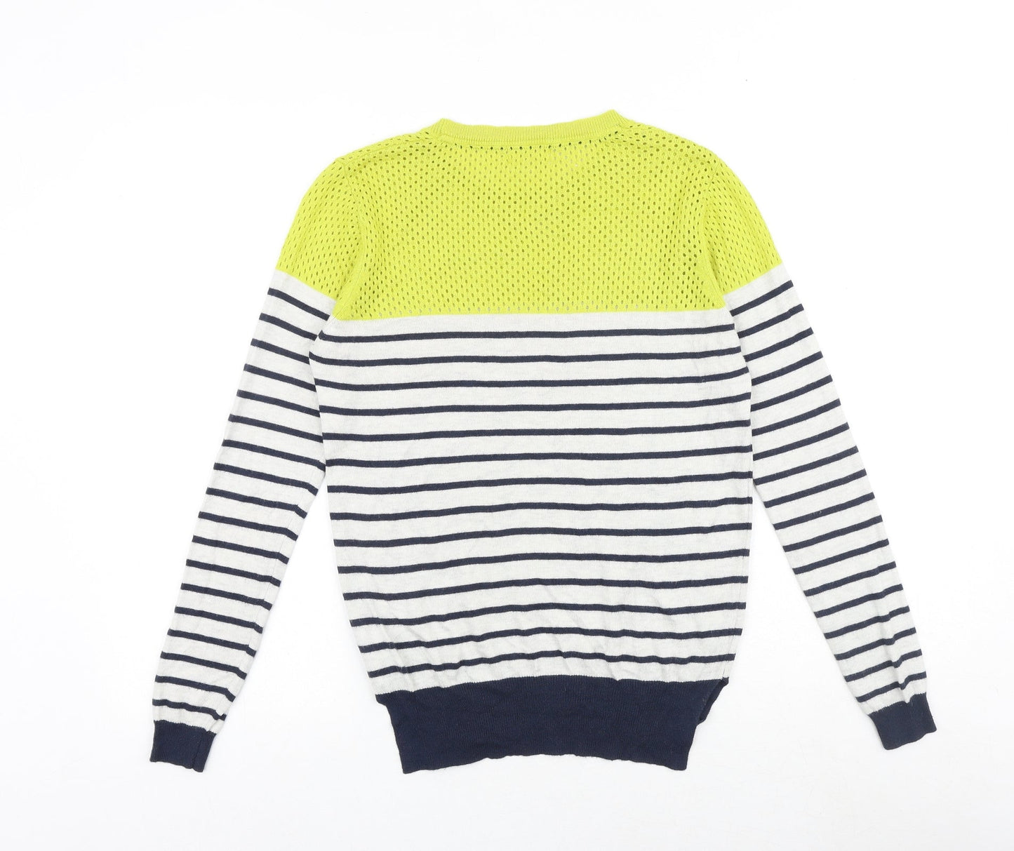 Linea Womens Multicoloured Round Neck Striped Viscose Pullover Jumper Size S