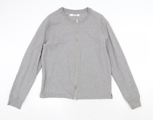 Setton Mens Grey Polyester Full Zip Sweatshirt Size L Zip