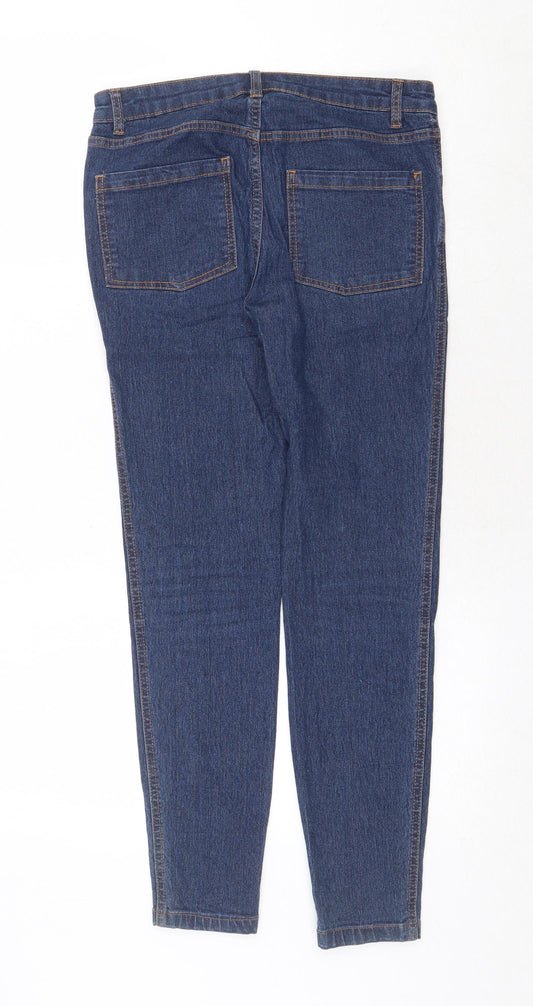 Mohito Womens Blue Cotton Skinny Jeans Size 8 Regular Zip