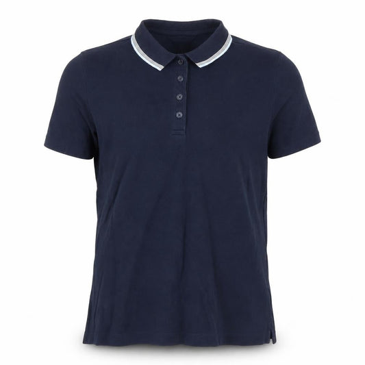 Lands End Mens Blue Cotton Polo Size S Collared Button