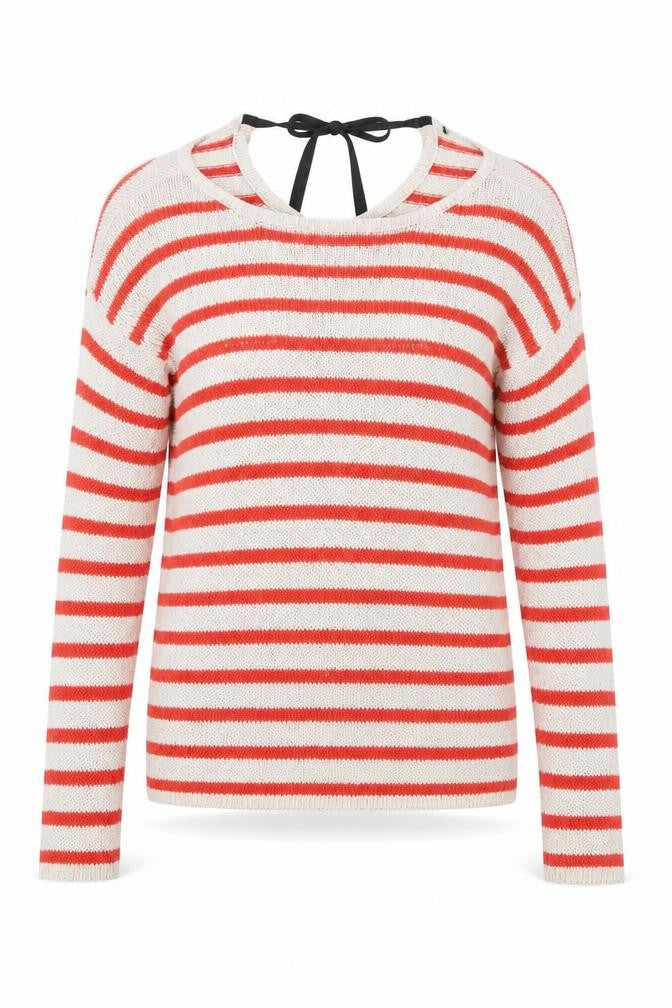 Marks and Spencer Womens Multicoloured Round Neck Striped Acrylic Pullover Jumper Size 6