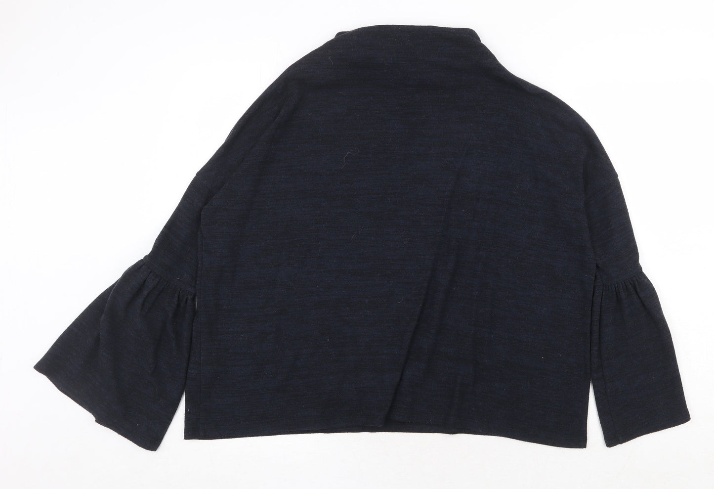 Just Womens Blue High Neck Polyester Pullover Jumper Size S