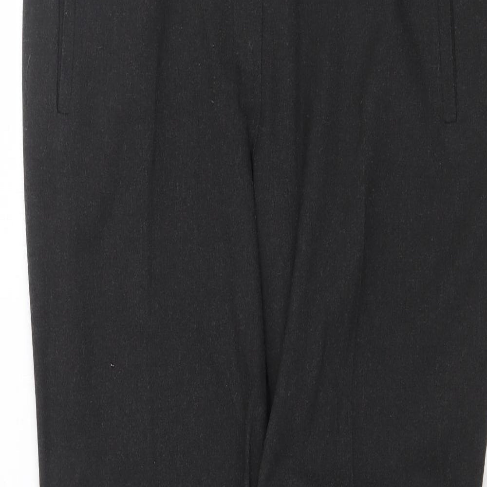 Marks and Spencer Womens Grey Polyester Dress Pants Trousers Size 14 Regular Zip