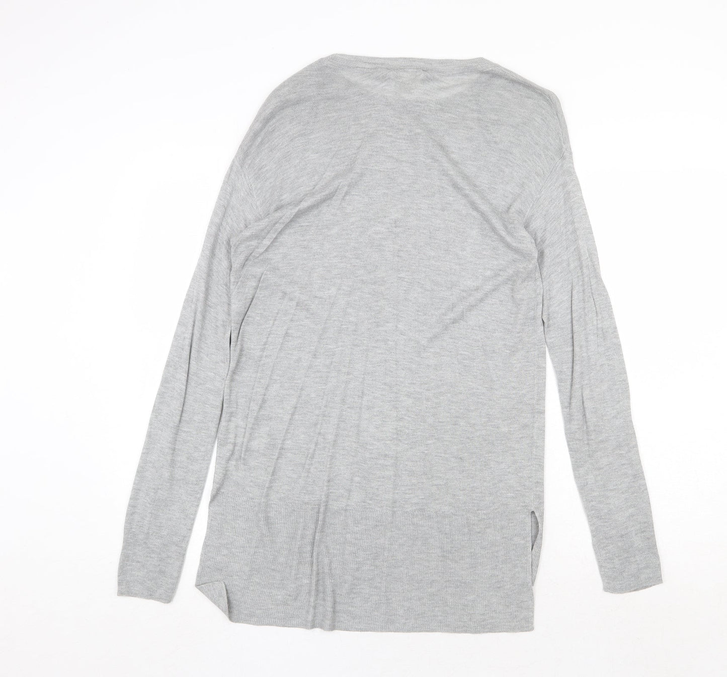 H&M Womens Grey Crew Neck Acrylic Pullover Jumper Size S