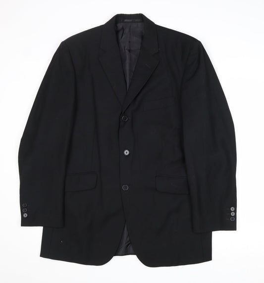 Burton Mens Black Polyester Jacket Suit Jacket Size 40 Regular