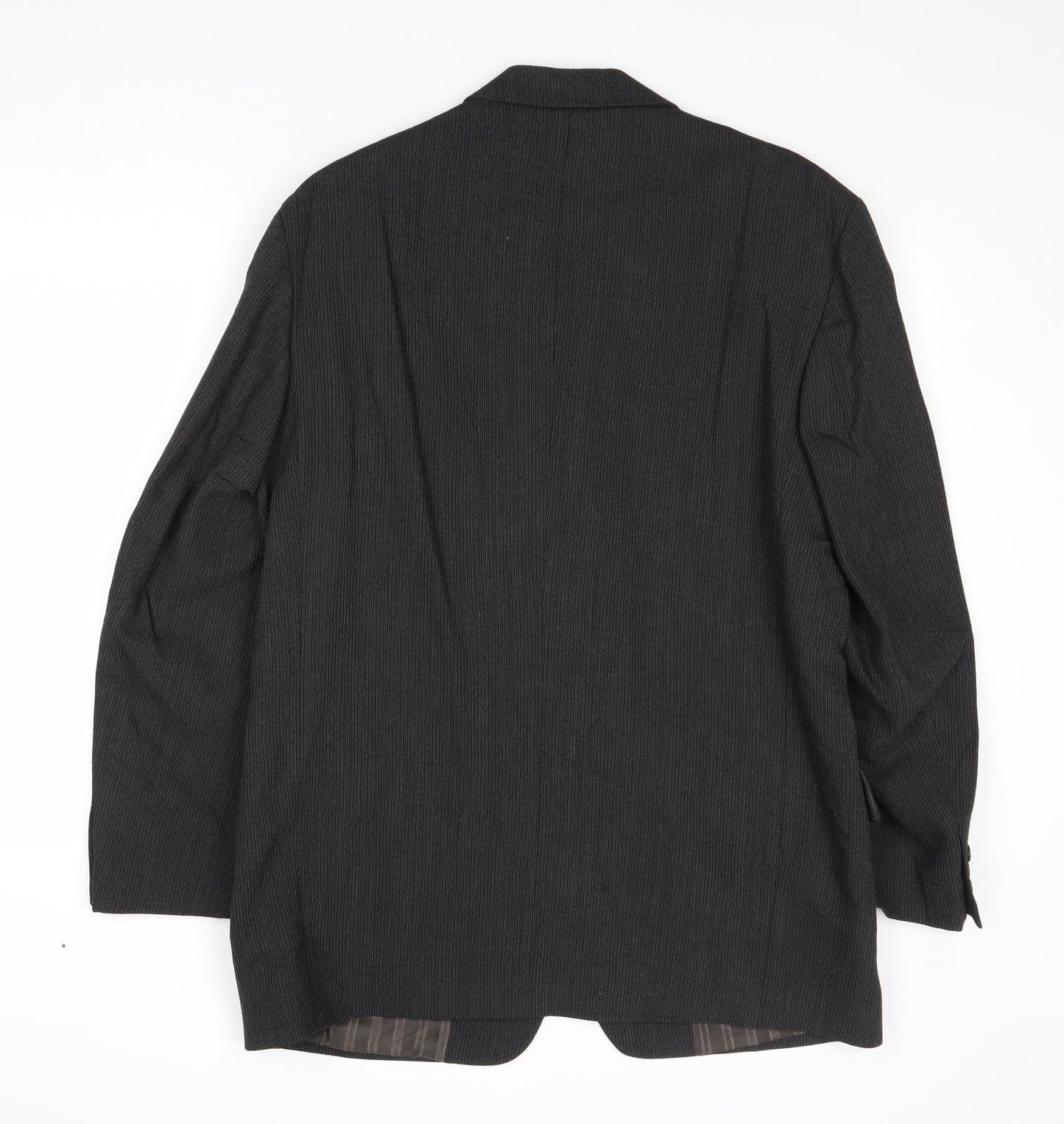 River Island Mens Black Striped Wool Jacket Suit Jacket Size 40 Regular