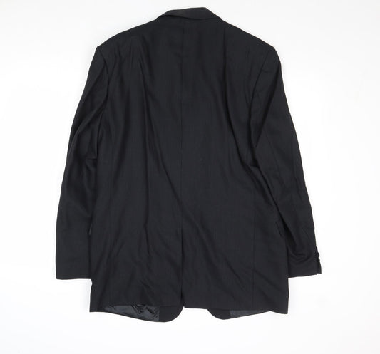 Tom English Mens Black Wool Jacket Suit Jacket Size 40 Regular