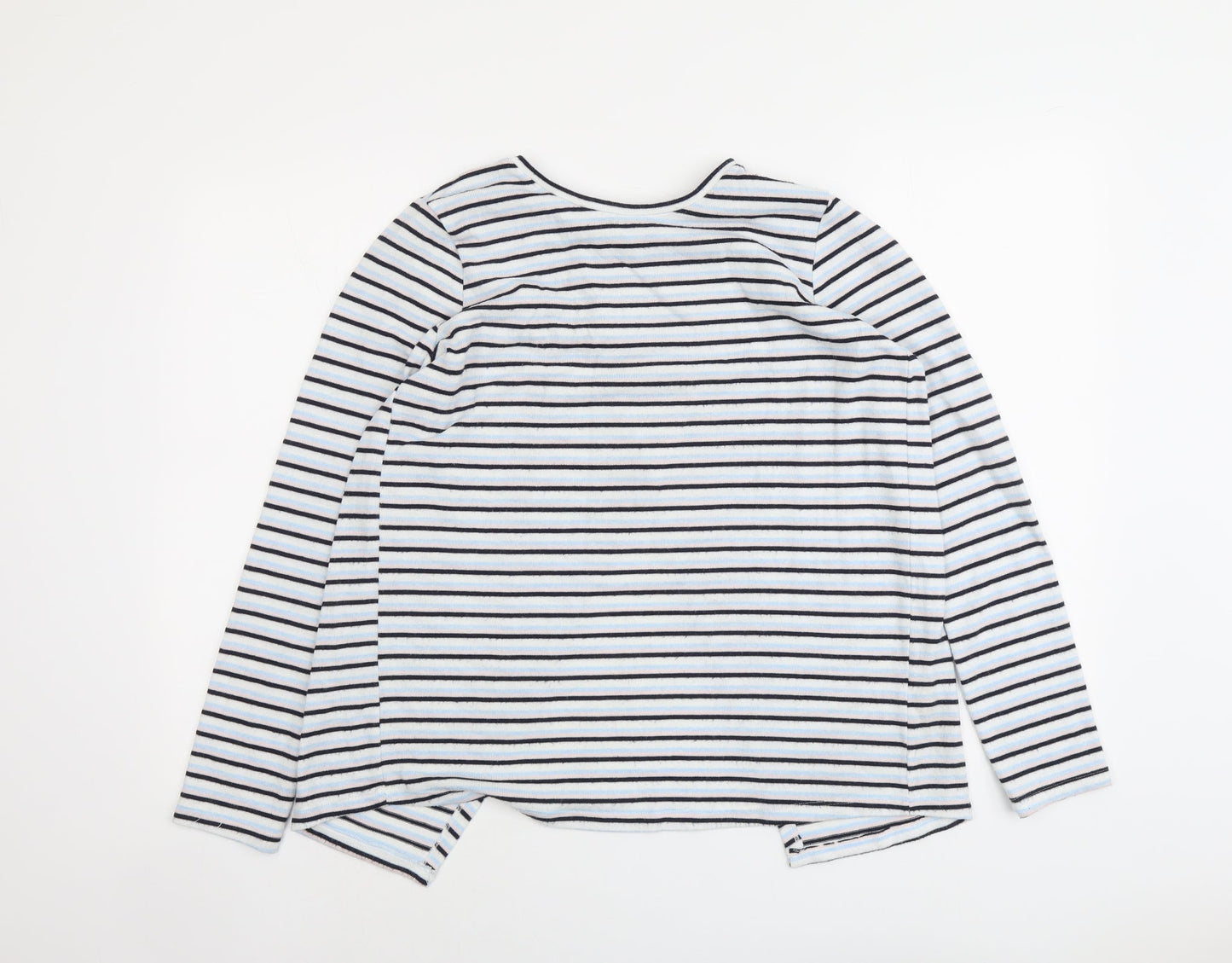 Nocozo Womens Black Round Neck Striped Polyester Pullover Jumper Size 10