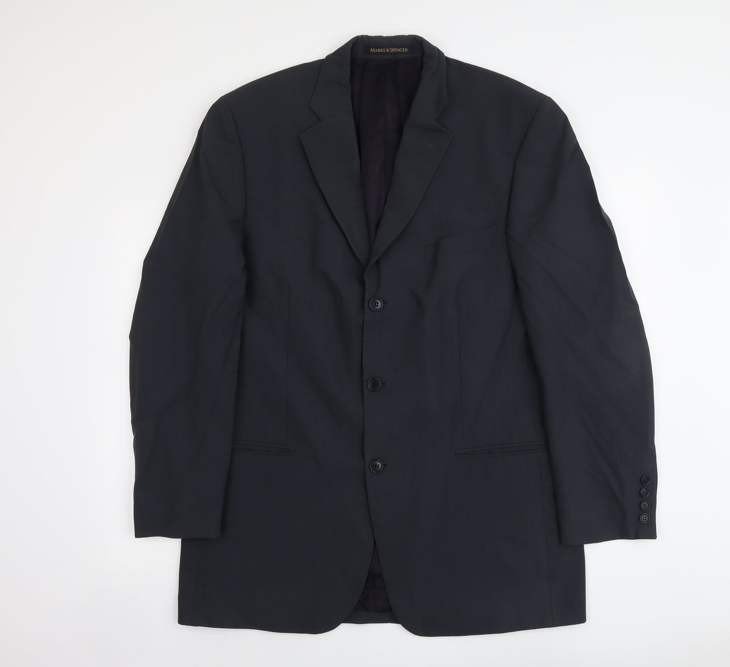 Marks and Spencer Mens Grey Wool Jacket Suit Jacket Size L Regular
