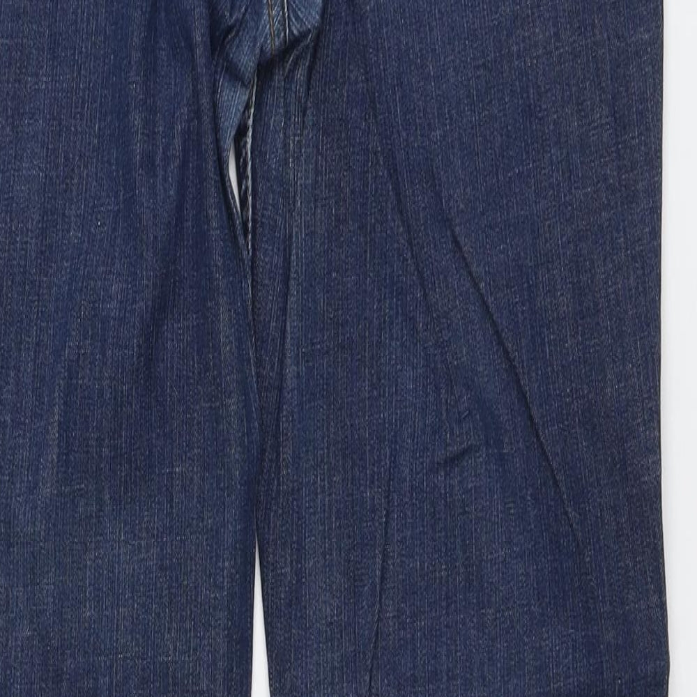 ESPRIT Womens Blue Cotton Bootcut Jeans Size 34 in L31 in Regular Button