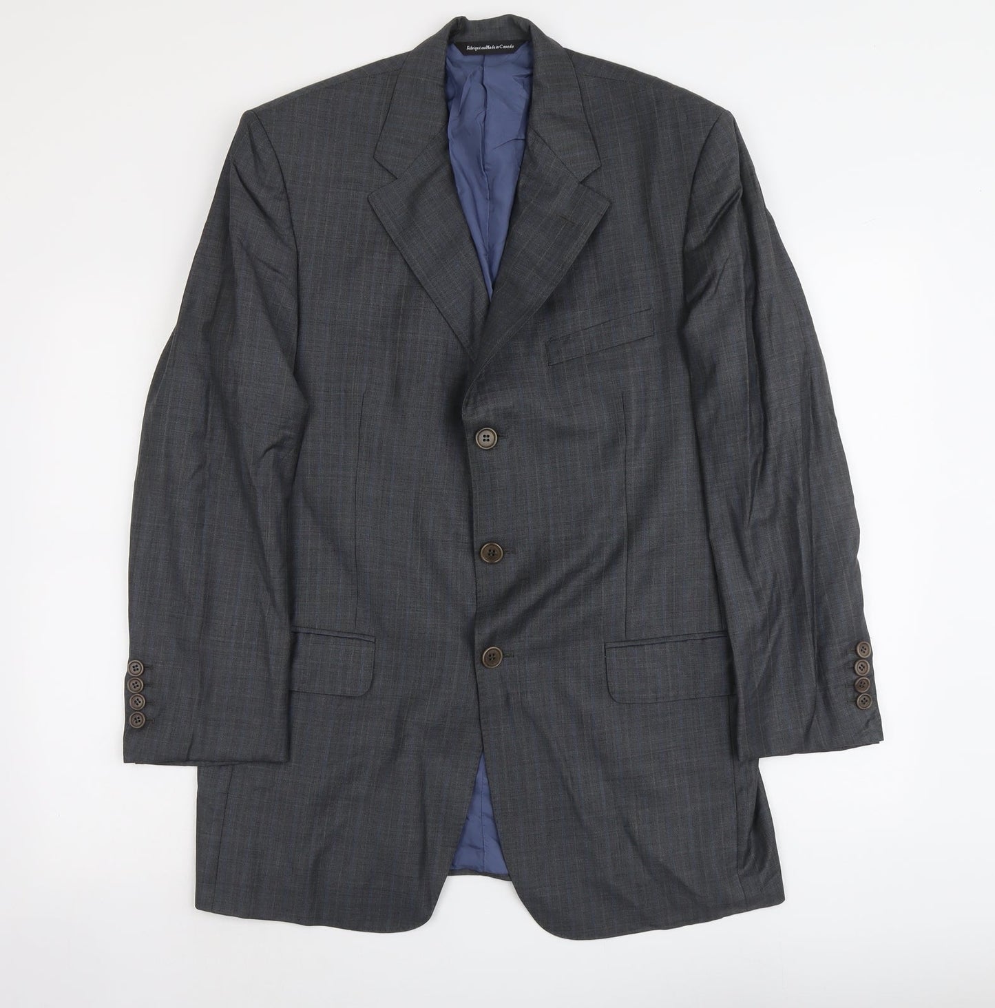 Sanstone Mens Grey Wool Jacket Suit Jacket Size L Regular