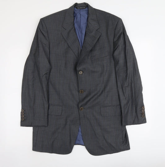 Sanstone Mens Grey Wool Jacket Suit Jacket Size L Regular
