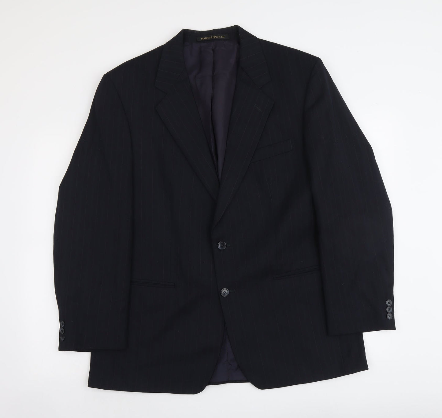 Marks and Spencer Mens Blue Polyester Jacket Suit Jacket Size M Regular