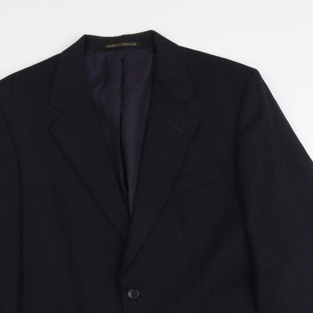 Marks and Spencer Mens Blue Polyester Jacket Suit Jacket Size M Regular